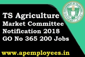 Telangana State Govt released Agriculture Market Committee Notification 2018